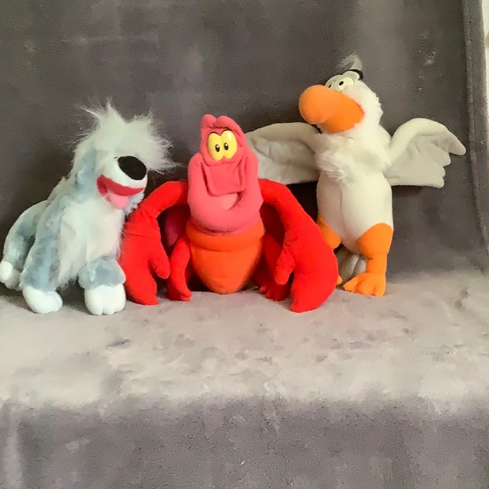 Vintage Disney Mattel The Little Mermaid Stuffed Animals